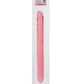 17" Big Dildo | Slim Jim Duo Giant Dildo | Veined Realistic Dildo | Translucence Gel Pink Dildo