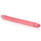 17" Big Dildo | Slim Jim Duo Giant Dildo | Veined Realistic Dildo | Translucence Gel Pink Dildo