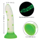 Glowing Stick Realistic Dildo | Leaf Suction Cup Dildo | Green Glow-in-the-Dark Big Dildo