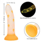 Glowing Stick Realistic Dildo | Orange Mushroom Suction Cup Dildo | Glow-in-the-Dark Big Dildo