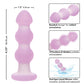 Lavender Haze Beaded Anal Probe - Lavender/White