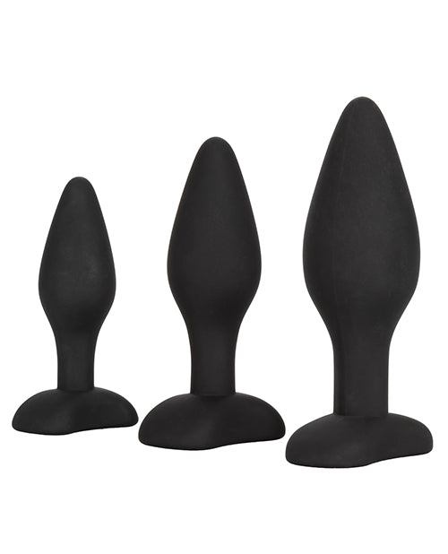 Silicone Anal Exerciser Kit - Black