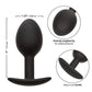 Weighted Silicone Anal Plug - Black