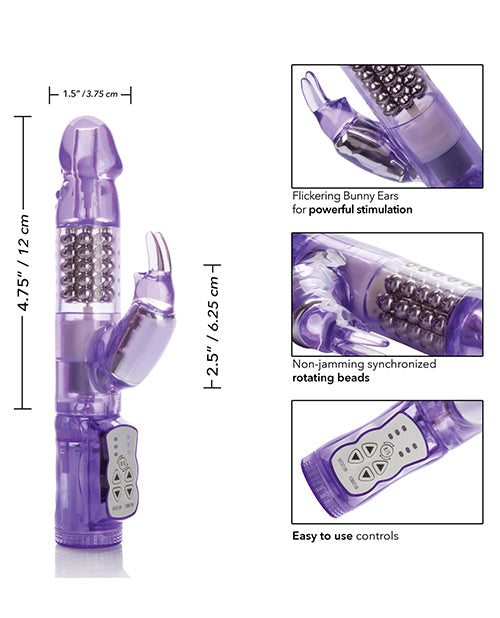 Jack Rabbit Vibrator | Floating Beads G Spot Vibrator | Waterproof Purple Clit Vibrator | Best Vibrator for Women