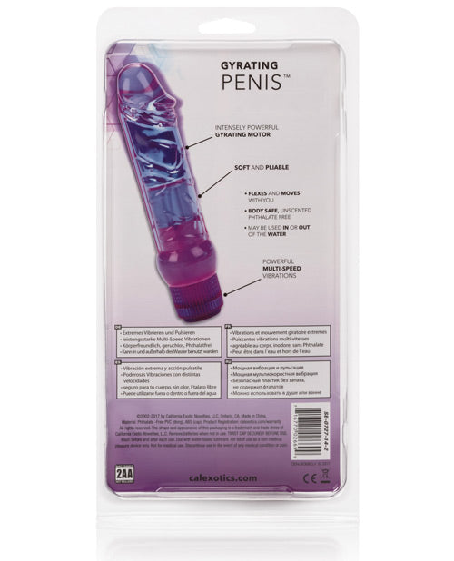 Crystalessence 6.5" Gyrating Penis - Purple