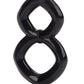 Crazy 8 Enhancer Double Cock Ring - Black