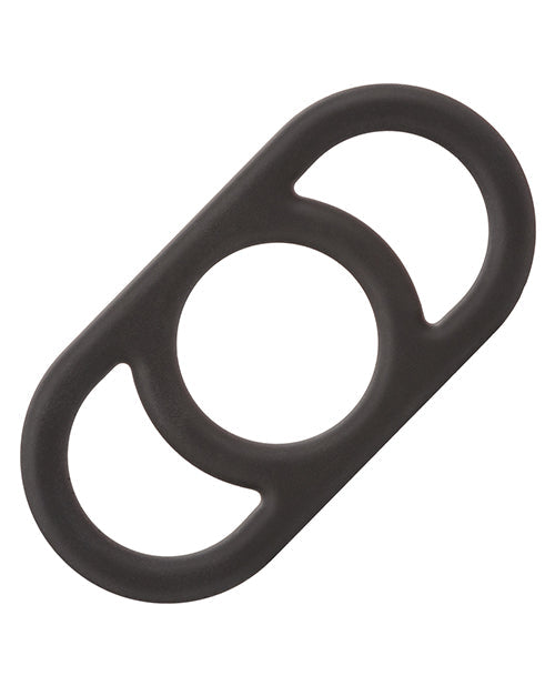 Alpha Liquid Silicone Commander Cock Ring - Black