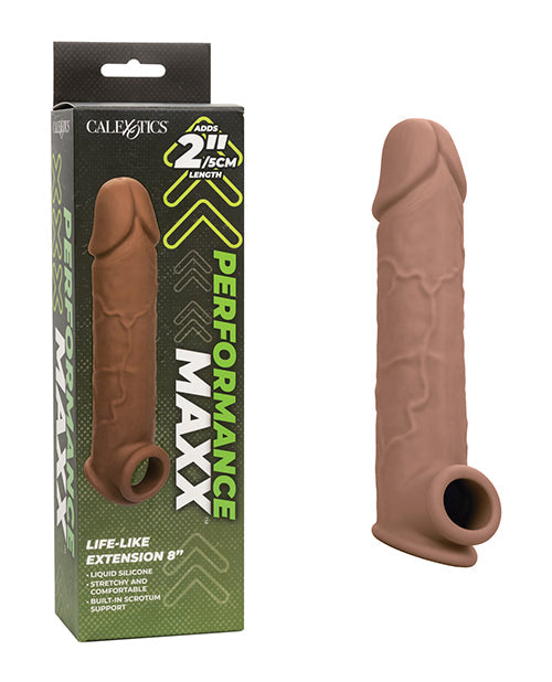 Performance Maxx Life-Like 8" Penis Extension - Brown