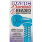 Basic Essentials Beaded Masturbator - Blue