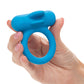 Couple's Enhancer Silicone Rechargeable Double Trouble Enhancer w/Flickering Dual Teasers - Blue