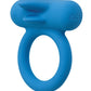 Couple's Enhancer Silicone Rechargeable Double Trouble Enhancer w/Flickering Dual Teasers - Blue