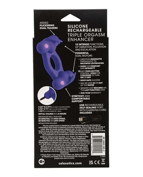 Silicone Rechargeable Triple Orgasm Enhancer