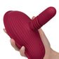 Dual Rider Remote Control Vibrator | Grinding Thrusting Vibrator | Red 12x Ribbed Best Vibrator for Women