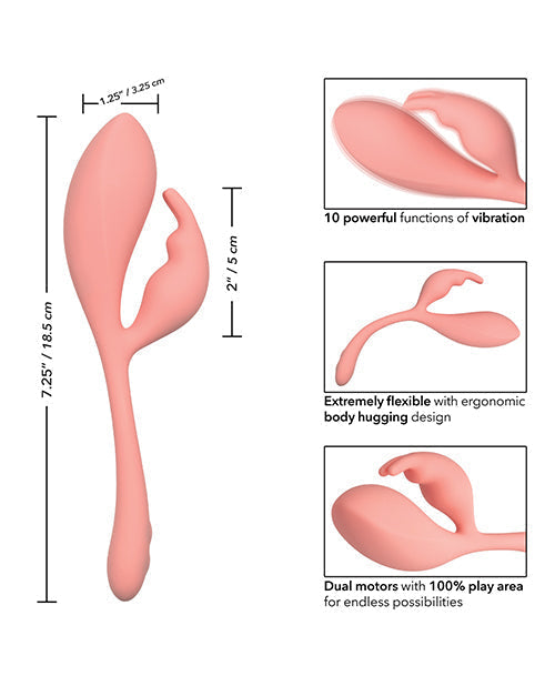 Elle Rabbit Vibrator | Liquid Silicone G Spot Vibrator | Bunny Pink Clit Vibrator | Best Vibrator for Women