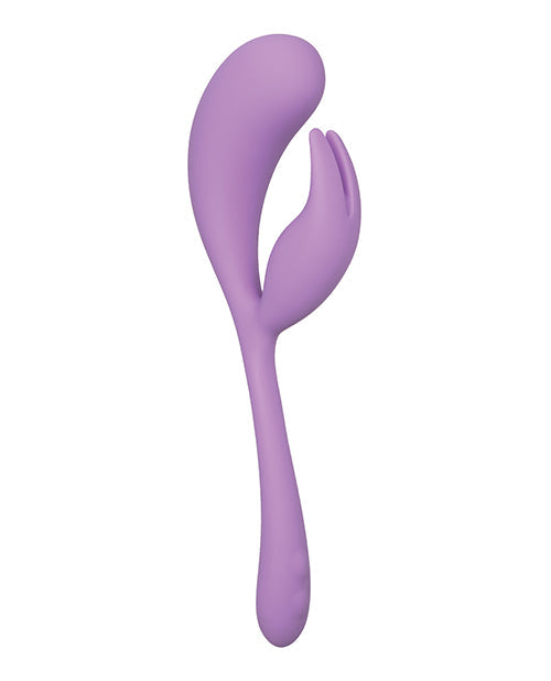 Elle Purple Rabbit Vibrator | Liquid Silicone G Spot Vibrator | Dual Flicker Clit Vibrator | Best Vibrator for Women