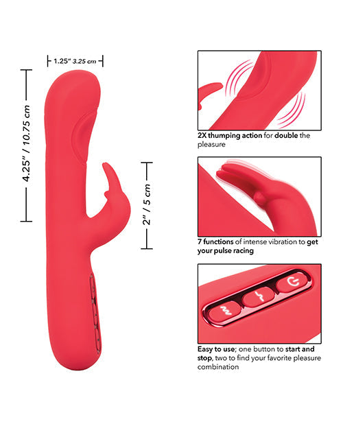 Throb Pulse Rabbit Vibrator | Pink G Spot Vibrator | Thumping Clit Vibrator | Best Vibrator for Women