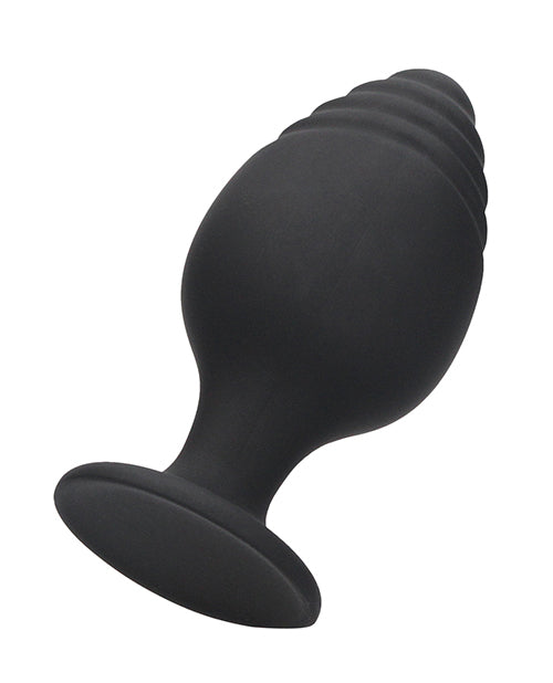 Shots Ouch Rippled Butt Plug Set - Black