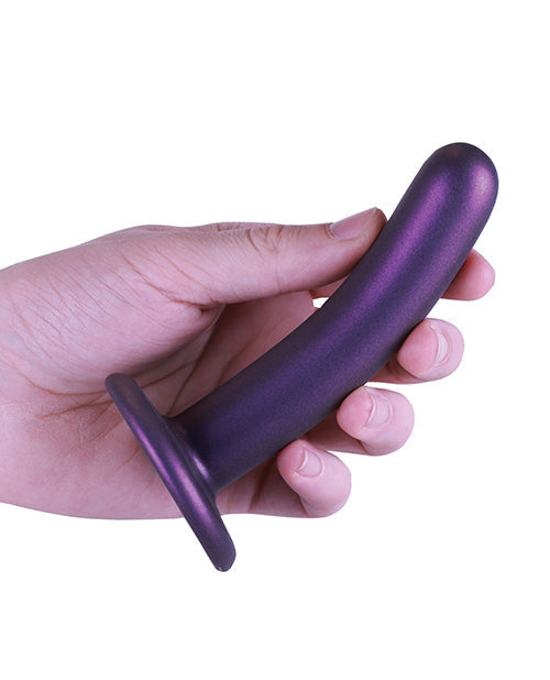 Shots Ouch 5" Big Dildo | Smooth G-Spot Large Dildo | Metallic Purple Suction Cup Dildo