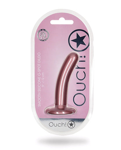 Shots Ouch 5" Big Dildo | Smooth G-Spot Realistic Dildo | Silicone Rose Gold Suction Cup Dildo