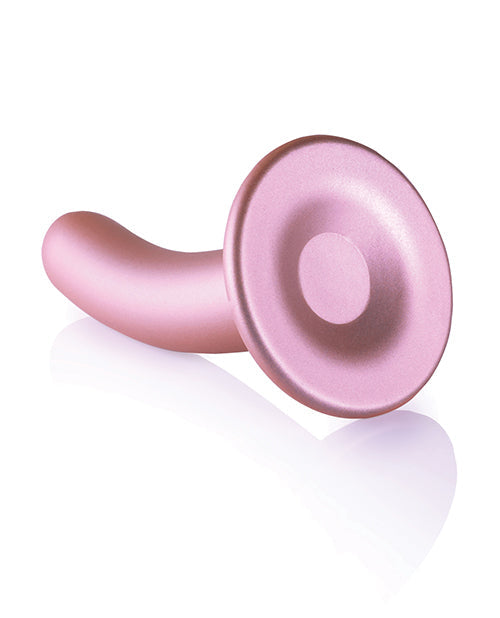 Shots Ouch 5" Big Dildo | Smooth G-Spot Realistic Dildo | Silicone Rose Gold Suction Cup Dildo