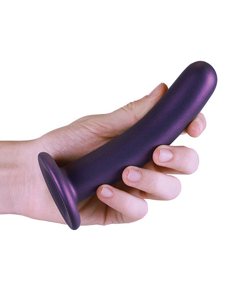 Shots Ouch 6" Big Dildo | Smooth G-Spot Realistic Dildo | Metallic Purple Suction Cup Dildo