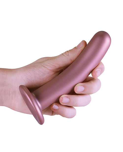 Shots Ouch 6" Big Dildo | Smooth G-Spot Realistic Dildo | Silicone Rose Gold Suction Cup Dildo