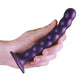 Shots Ouch 6.5" Big Dildo | Beaded G-Spot Realistic Dildo | Metallic Purple Suction Cup Dildo