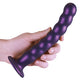 Shots Ouch 8" Big Dildo | Beaded G-Spot Large Dildo | Metallic Purple Suction Cup Dildo