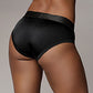 Shots Ouch Vibrating Strap On High-Cut Brief - Black M/L