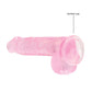 Shots RealRock Realistic Dildo | Clear 6" Big Dildo with Balls | Pink Dildo | Suction Cup Dildo