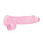 Shots RealRock Realistic Dildo | Clear 6" Big Dildo with Balls | Pink Dildo | Suction Cup Dildo