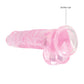 Shots RealRock Realistic Dildo | Clear 8" Big Dildo with Balls | Pink Dildo | Suction Cup Dildo