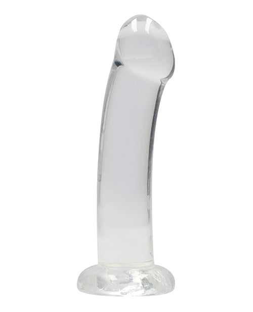 Shots RealRock Large Dildo | Crystal Clear 7" Big Dildo | Transparent Suction Cup Dildo