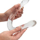 Shots RealRock Giant Dildo | Crystal Clear 17" Big Dildo | Double Dildo | Transparent Realistic Dildo