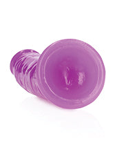 Shots RealRock 6" Big Dildo | Slim Neon Purple Realistic Dildo | Glow in the Dark Suction Cup Dildo