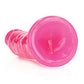 Shots RealRock 8" Big Dildo | Slim Neon Pink Dildo | Glow in the Dark Suction Cup Dildo