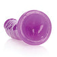 Shots RealRock 8" Big Dildo | Slim Purple Realistic Dildo | Glow in the Dark Suction Cup Dildo