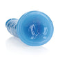 Shots RealRock 9" Big Dildo | Slim Neon Blue Anal Dildo | Glow in the Dark Suction Cup Dildo