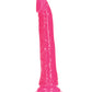 Shots RealRock 9" Big Dildo | Slim Neon Pink Dildo | Glow in the Dark Suction Cup Dildo