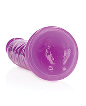 Shots RealRock 9" Big Dildo | Slim Neon Purple Dildo | Glow in the Dark Suction Cup Dildo