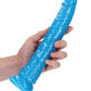 Shots 10" Big Dildo | Slim Glow in the Dark Realistic Dildo | Neon Blue Suction Cup Dildo