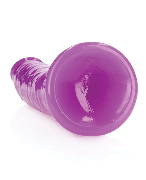 Shots 10" Big Dildo | Slim Glow in the Dark Realistic Dildo | Neon Purple Suction Cup Dildo