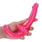 Shots RealRock 6" Strapless Strap On Glow in the Dark - Neon Pink