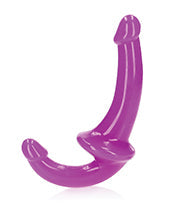 Shots RealRock 6" Strapless Strap On Glow in the Dark - Neon Purple