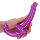 Shots RealRock 6" Strapless Strap On Glow in the Dark - Neon Purple