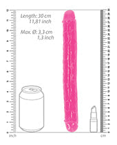 Shots RealRock 12" Big Dildo | Double Sided Dildo | Glow in the Dark Neon Pink Dildo