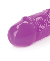 Shots RealRock 12" Big Dildo | Neon Purple Double Dildo | Glow in the Dark Suction Cup Dildo