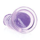 Shots RealRock Large Dildo | Crystal Clear 6" Big Dildo | Straight Purple Suction Cup Dildo