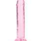 Shots RealRock Anal Dildo | Crystal Clear 7" Big Dildo | Straight Pink Dildo | Suction Cup Dildo