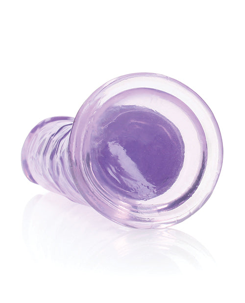 Shots RealRock Realistic Dildo | Clear 8" Big Dildo | Straight Purple Suction Cup Dildo